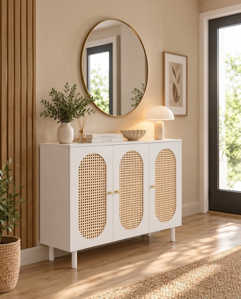 Shoe Cabinet 120x35x95 cm Modern Wooden Storage (white)