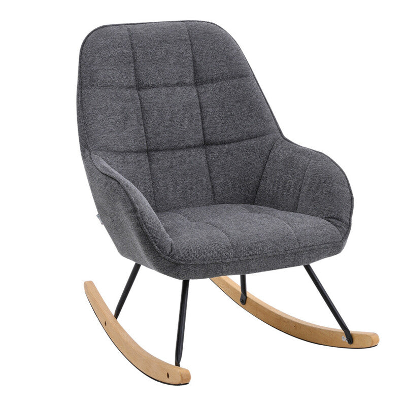 Modern Dark Grey Rocking Chair