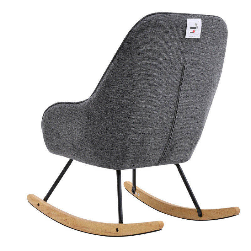 Modern Dark Grey Rocking Chair