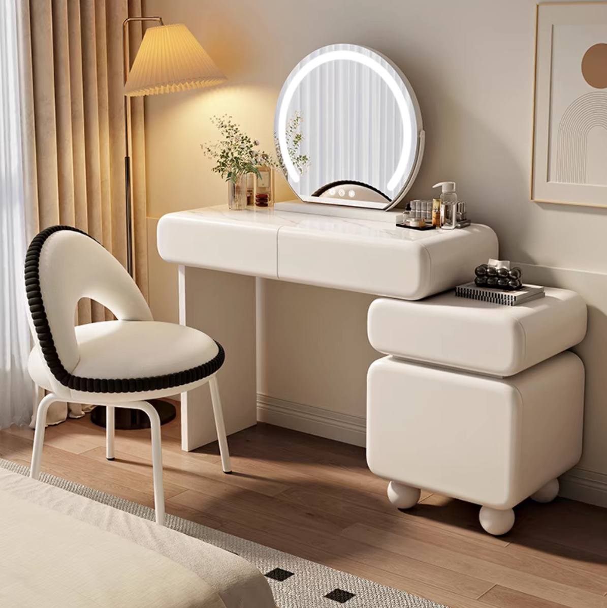 Dressing Table with Mirror + Chair