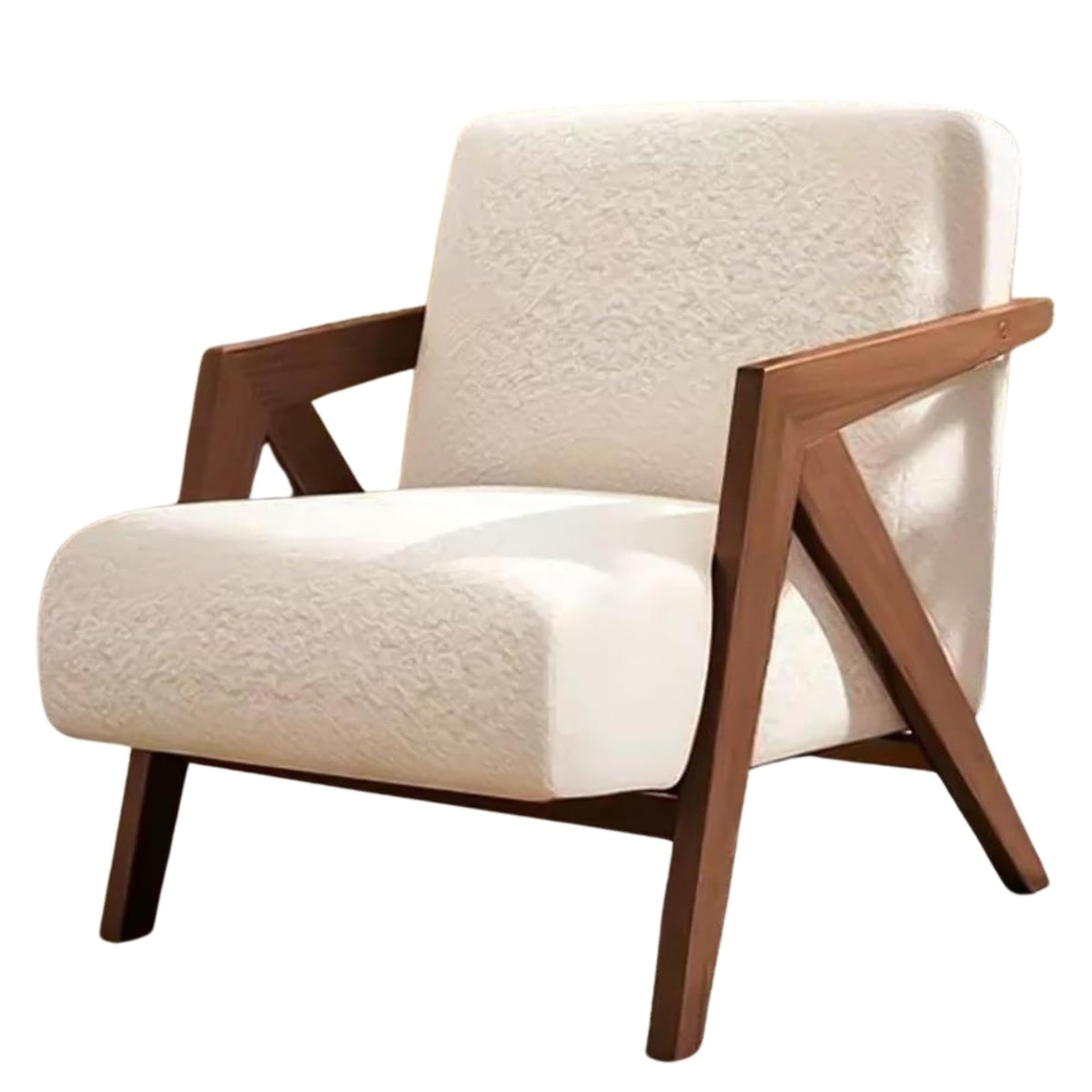 Lounge Chair Fabric Material with Solid Wood