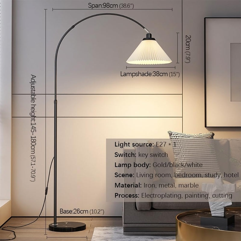 Graceful Wrought Iron & PVC Lamp