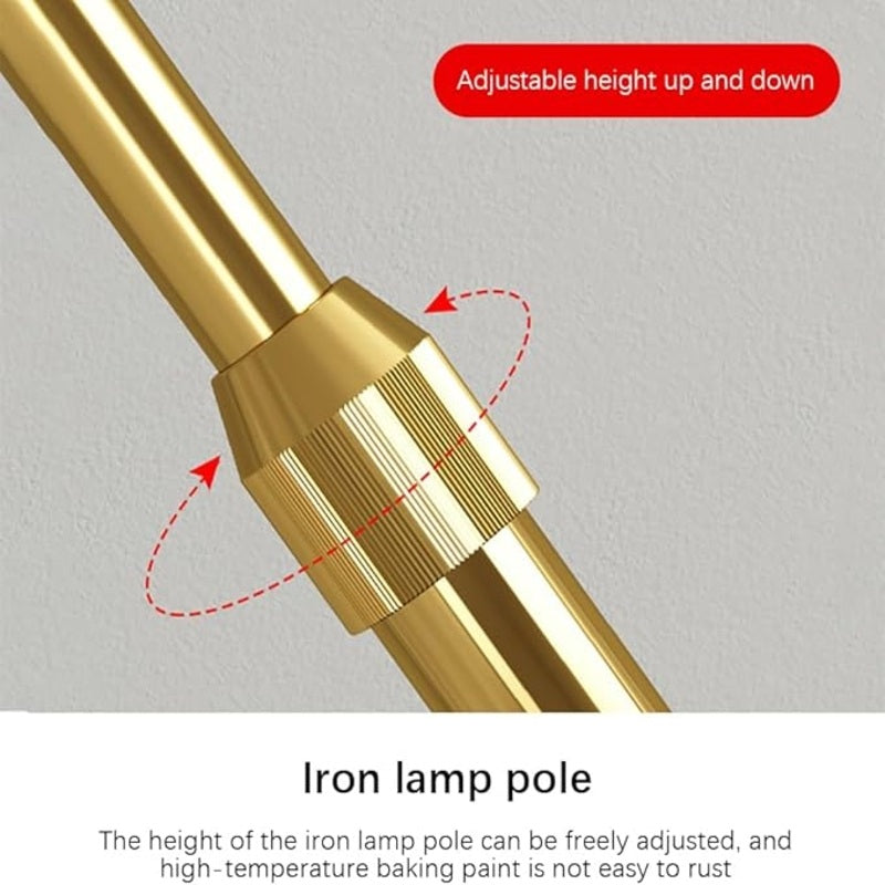 Compact Wrought Iron & PVC Lamp