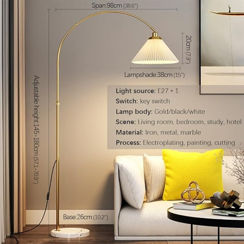 Compact Wrought Iron & PVC Lamp