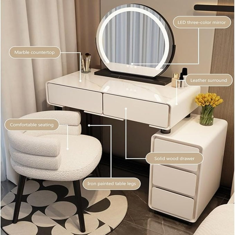 Dressing Table with Mirror + Chair