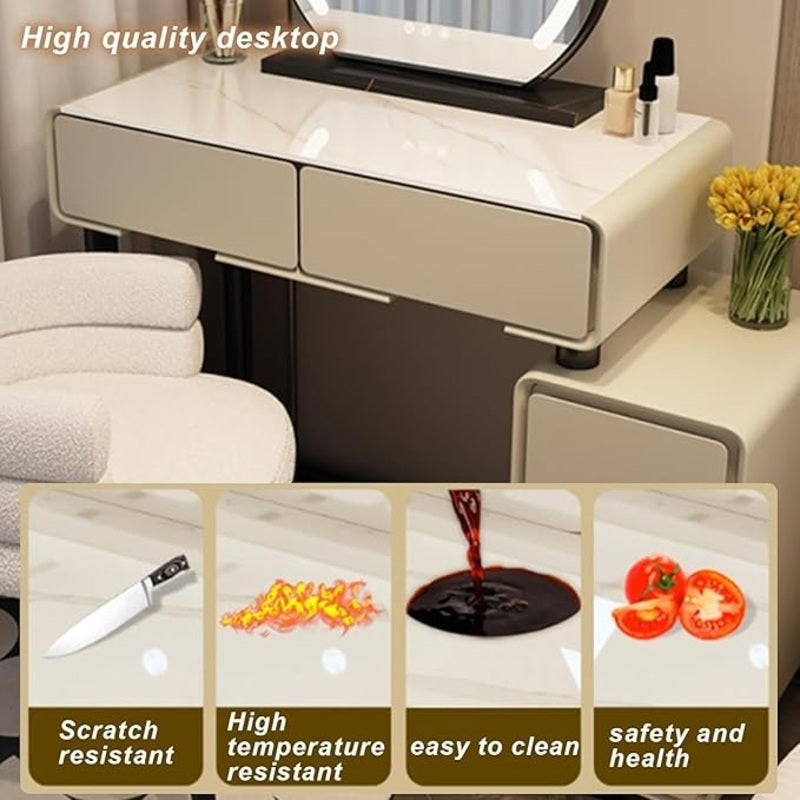 Dressing Table with Mirror + Chair