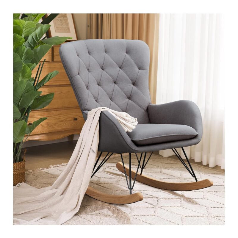Luxury Grey Rocking Chair