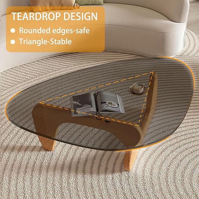 Black Glass Top and Base Solid Wood