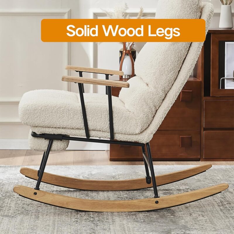 Modern White Rocking Chair