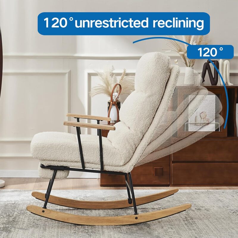 Modern White Rocking Chair