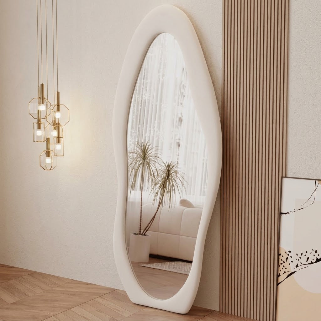 Unique White Mirror