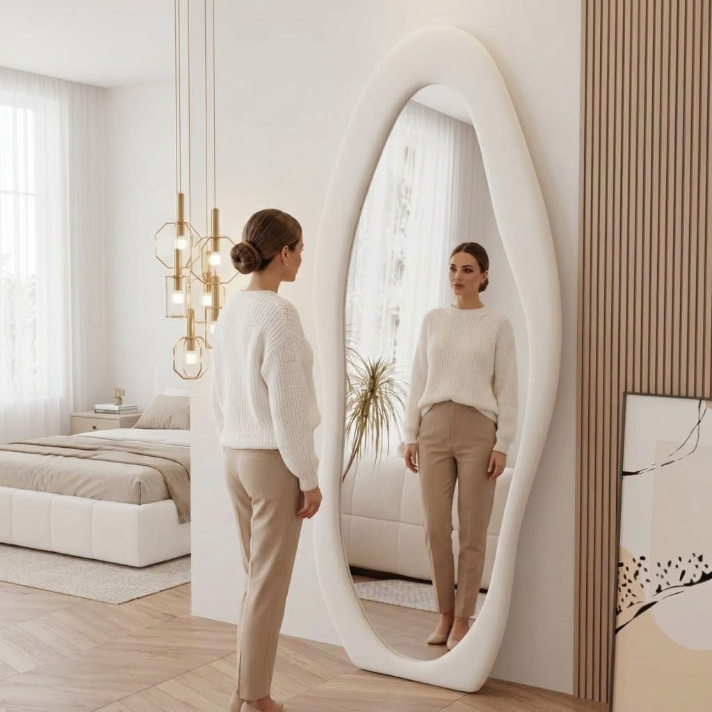 Unique White Mirror