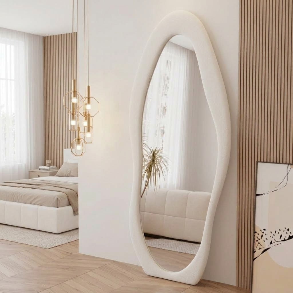 Unique White Mirror