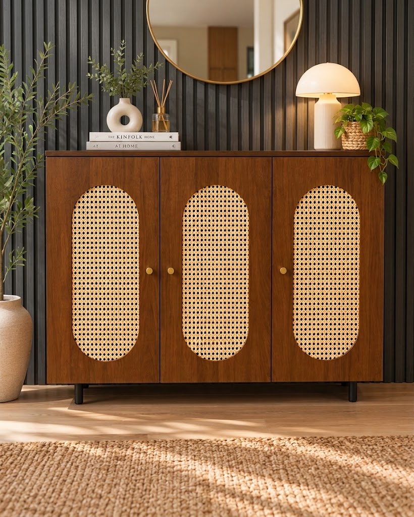 Shoe Cabinet 120x35x95 cm Modern Wooden Storage (Brown)