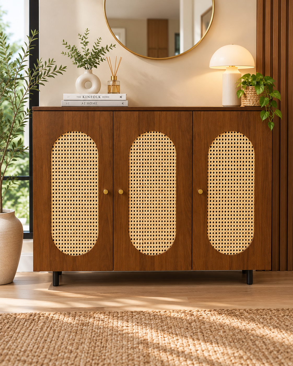 Shoe Cabinet 120x35x95 cm Modern Wooden Storage (Brown)