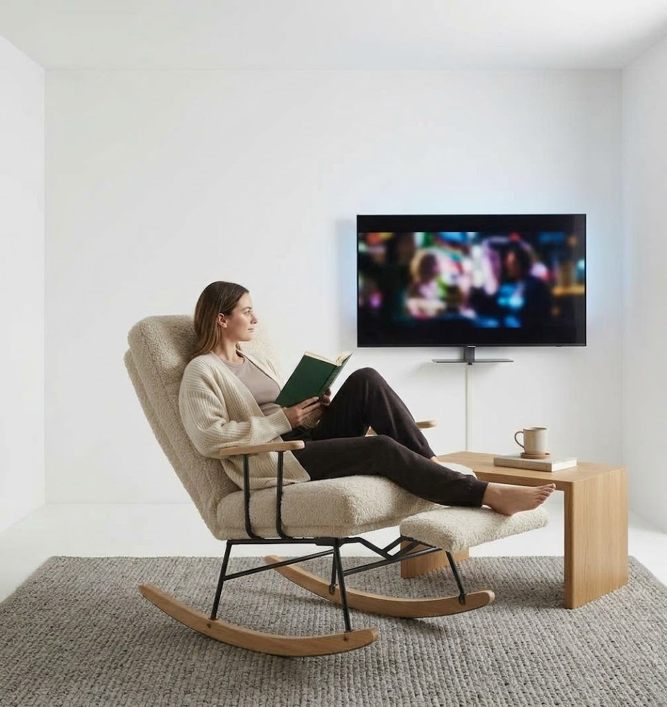 Modern White Rocking Chair
