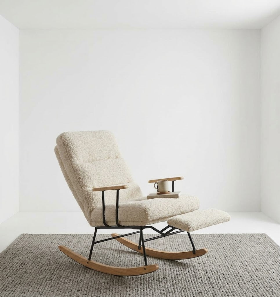 Modern White Rocking Chair