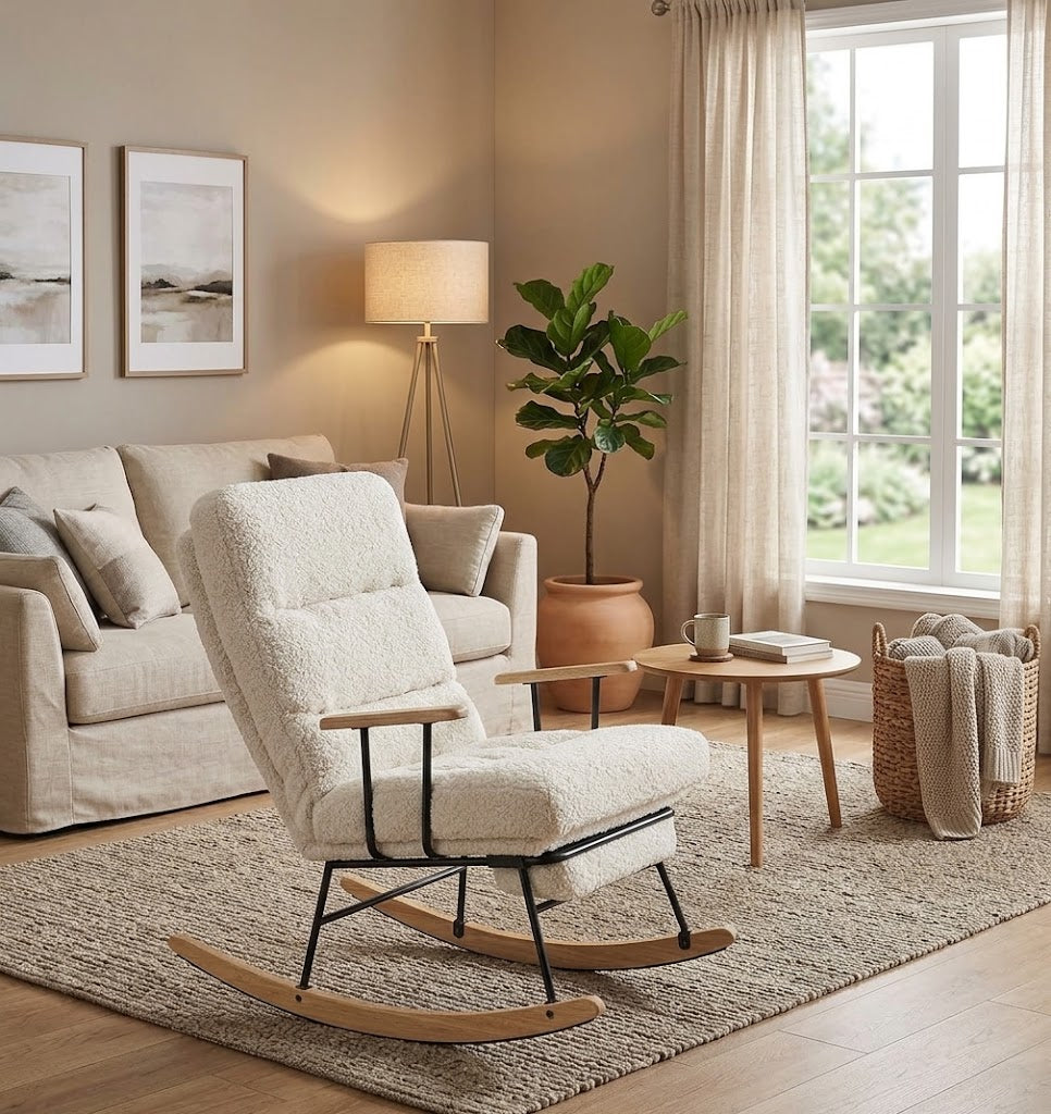 Modern White Rocking Chair