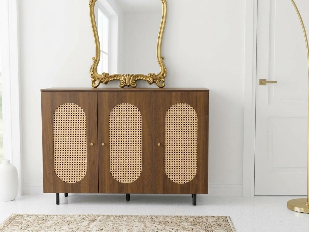 Shoe Cabinet 120x35x95 cm Modern Wooden Storage (Brown)