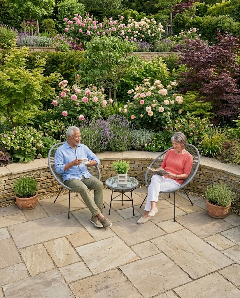 Gray Outdoor Balcony Table with Chair 2+1