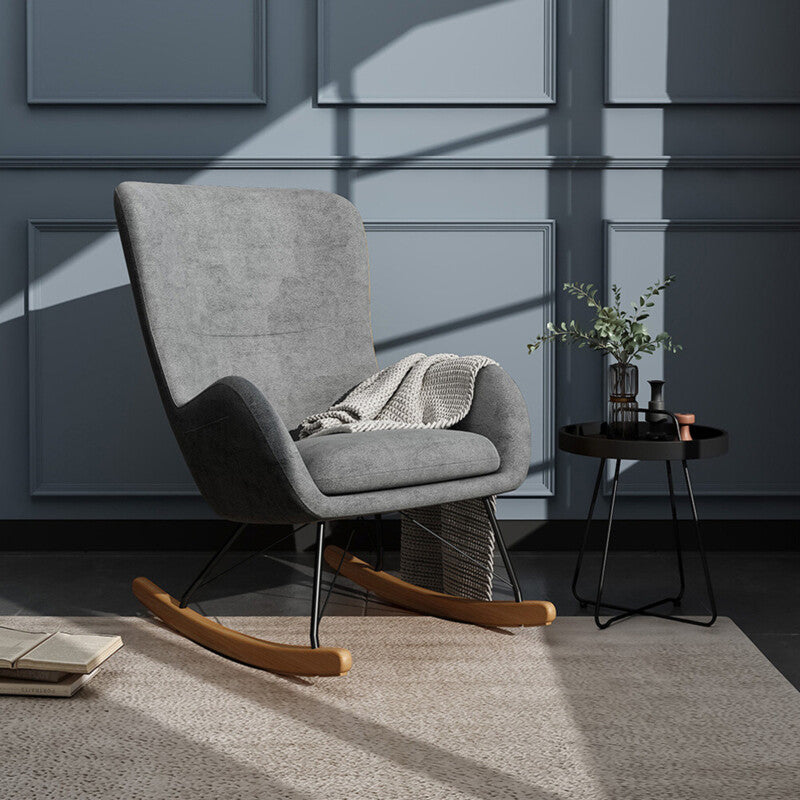 Modern Dark Grey Rocking Chair